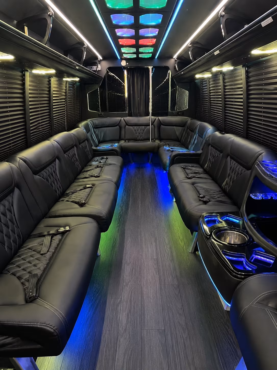 Syracuse Bachelor & Bachelorette Transportation party bus interior