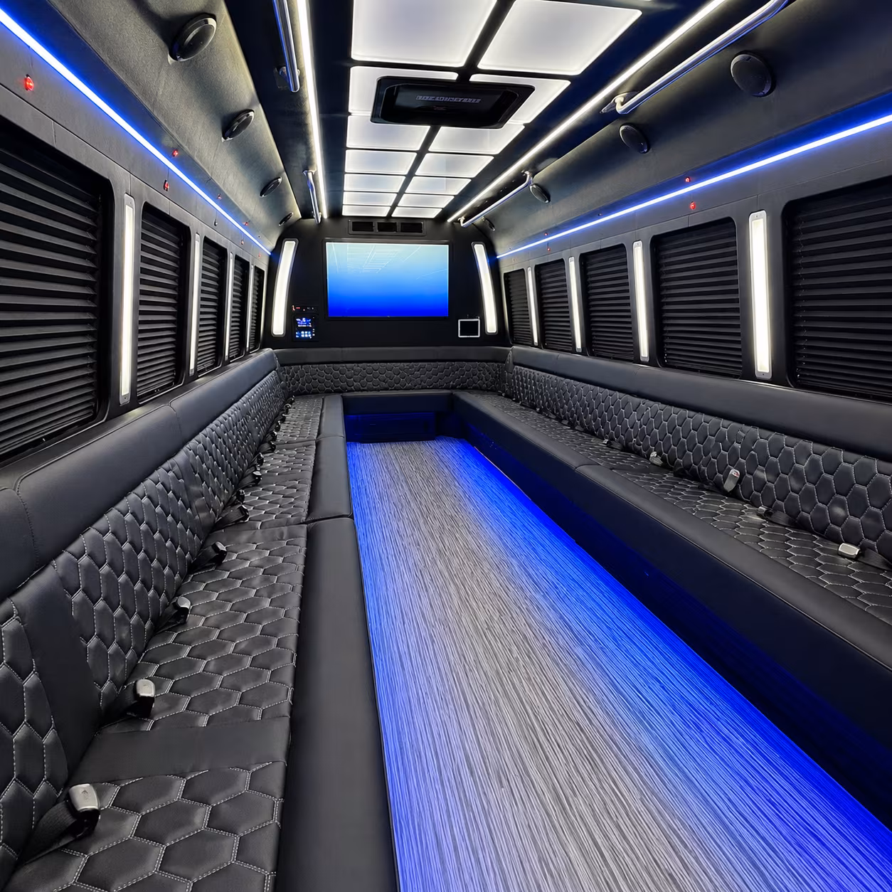Syracuse Birthday, Sweet 16, & Quinceañera Transportation party bus exterior
