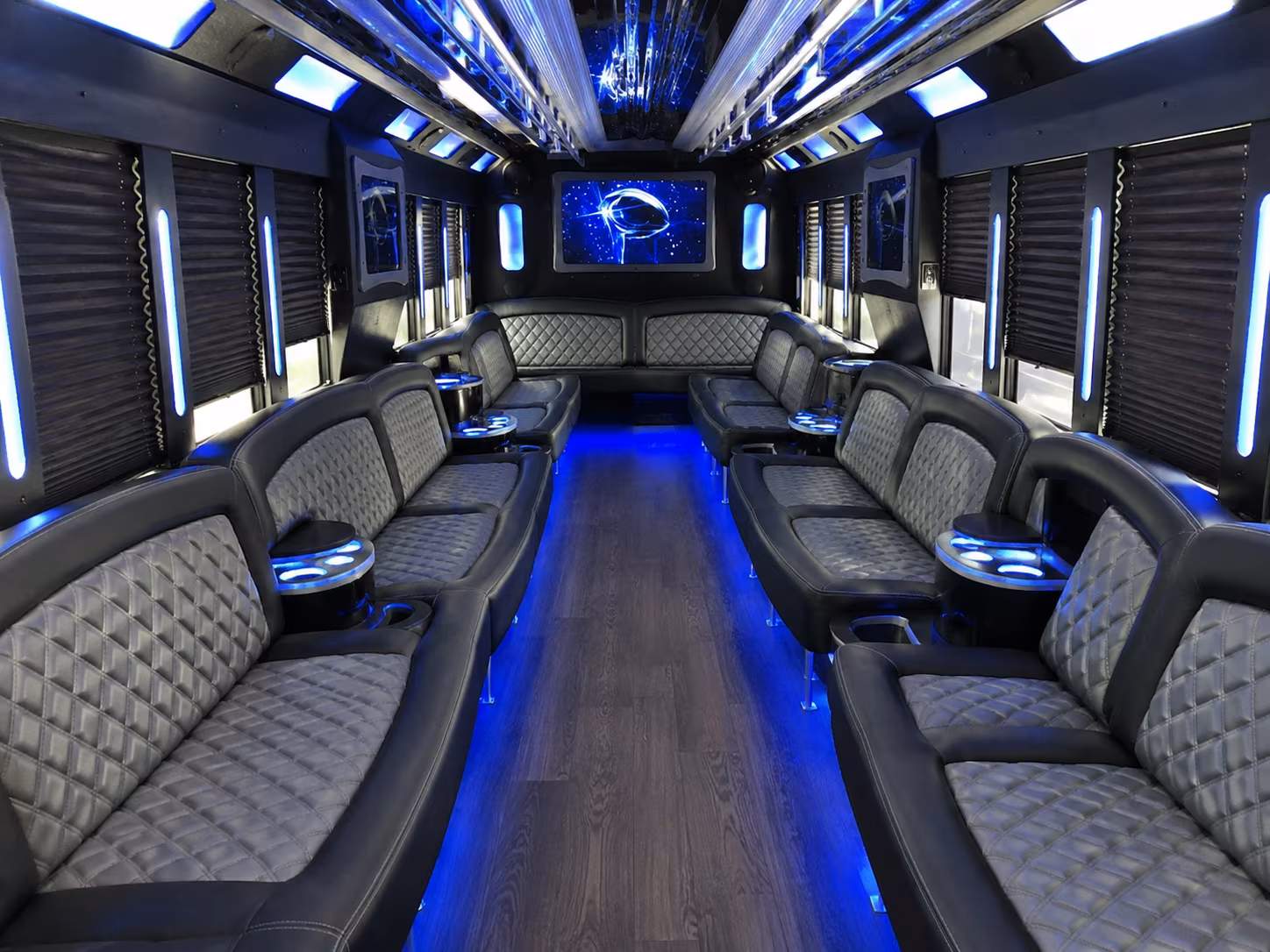 Syracuse Birthday, Sweet 16, & Quinceañera Transportation party bus exterior
