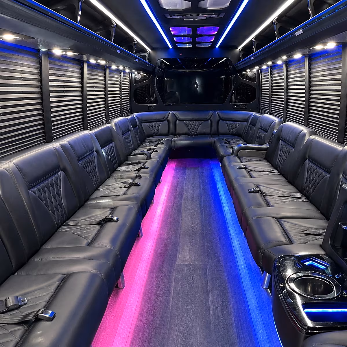 Syracuse Prom & Homecoming Transportation party bus interior