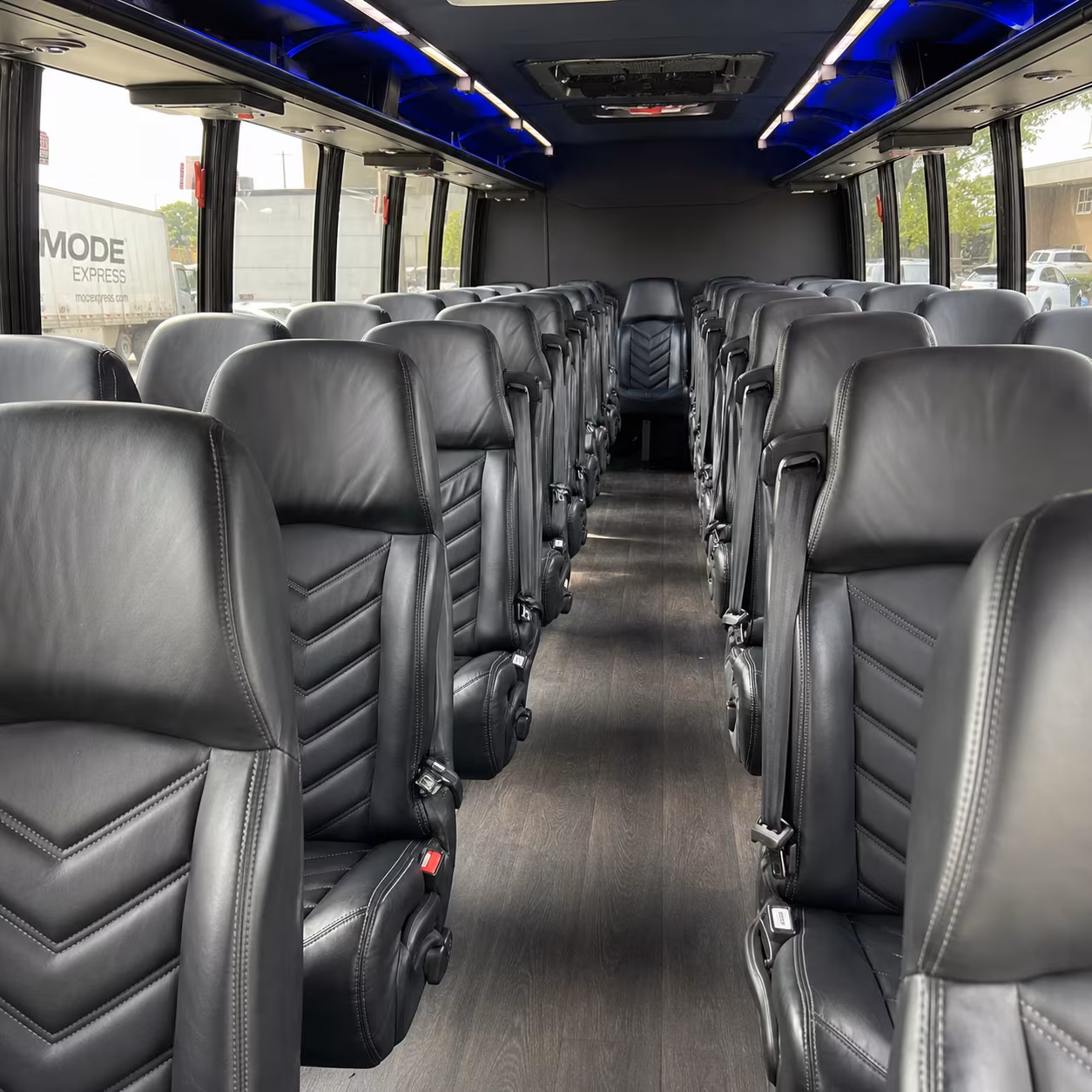 Syracuse School Event Transportation party bus interior