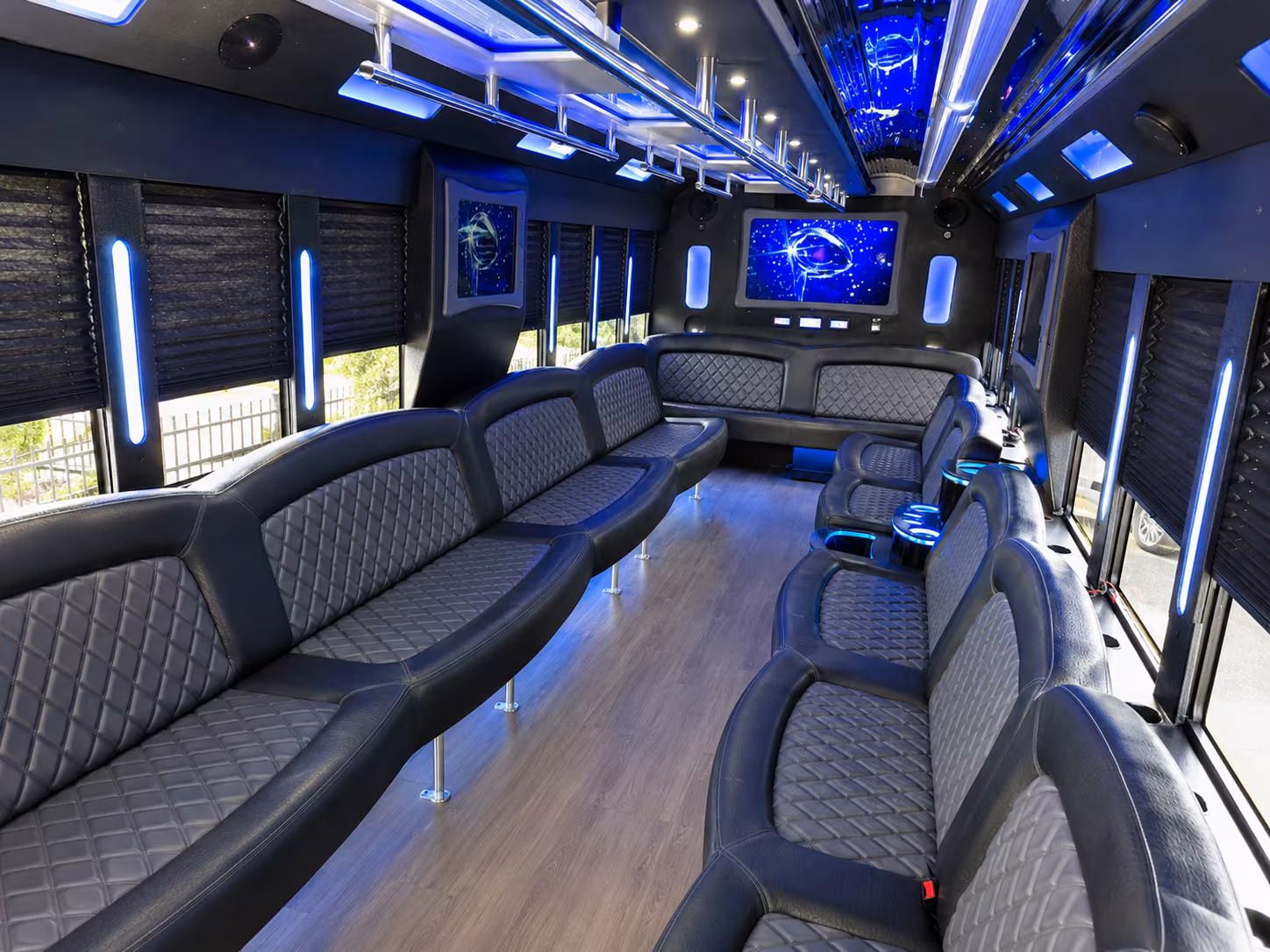 Syracuse Wedding Transportation party bus exterior