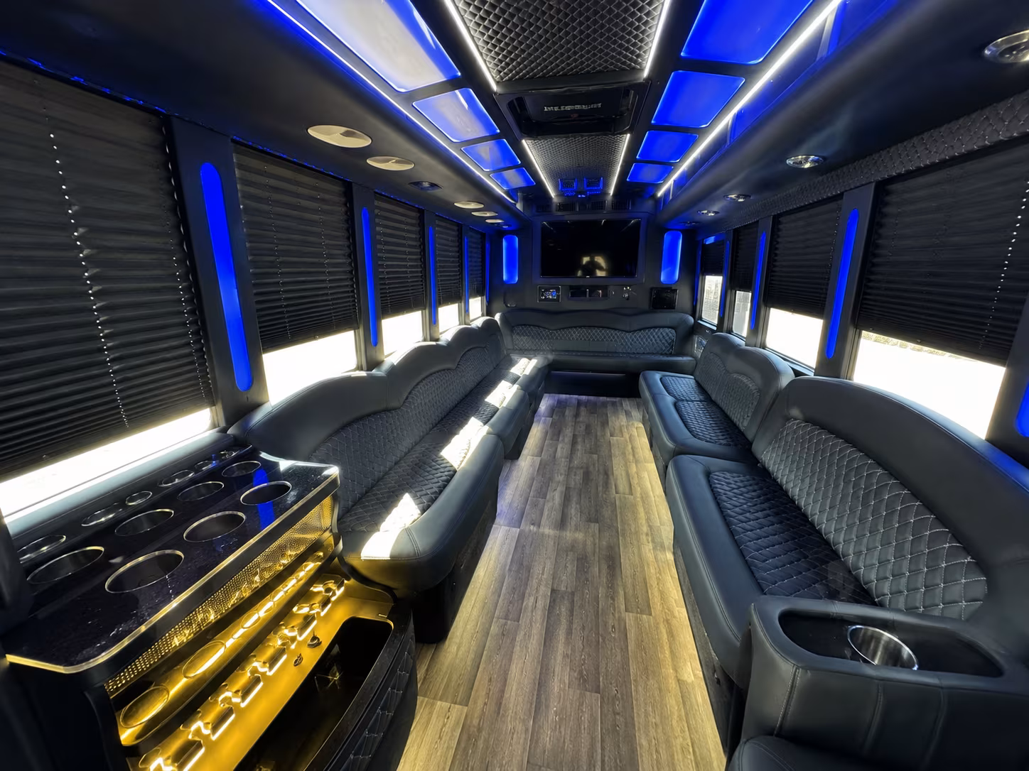 Syracuse Wedding Transportation party bus exterior